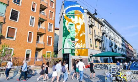 Loki murale a Milano per lo street artist Lucamaleonte